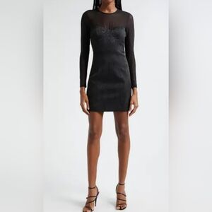 Alice + Olivia Takako Mesh Mini Black Dress | Alice + Olivia Dress | Size 6